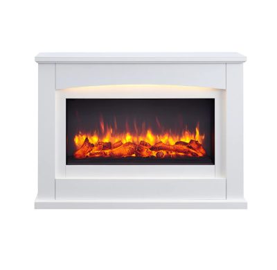 Aurora Fireplace Long Mantle with RGB Mood Lighting DIY Kit