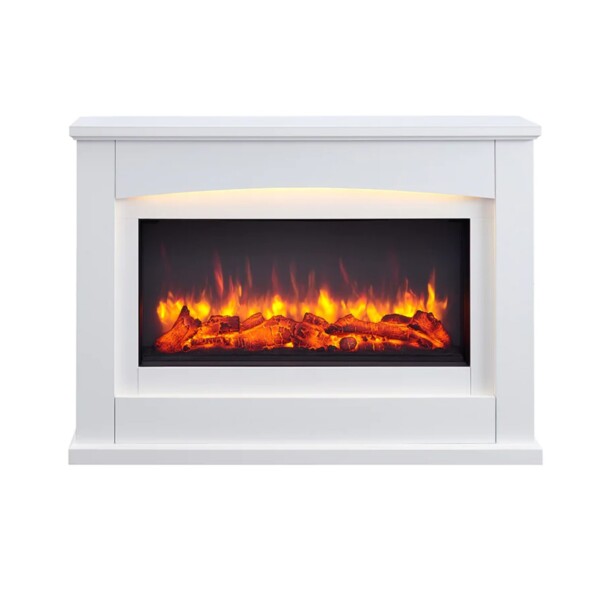 Aurora Fireplace Long Mantle with RGB Mood Lighting DIY Kit