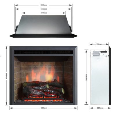 Electric Fireplace Monaco Insert 23 - Image 3