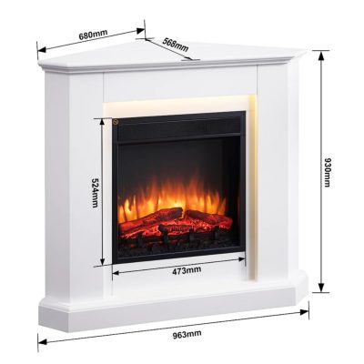 Triton Corner Fireplace Mantle Piece - Image 2
