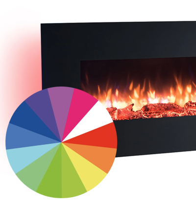 Nirvana Black Fireplace 128cm Hang On Wall - Image 6
