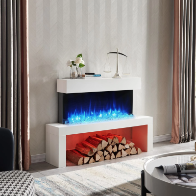 Serena Bench Fireplace with RGB Mood Lighting DIY Kit - Image 2