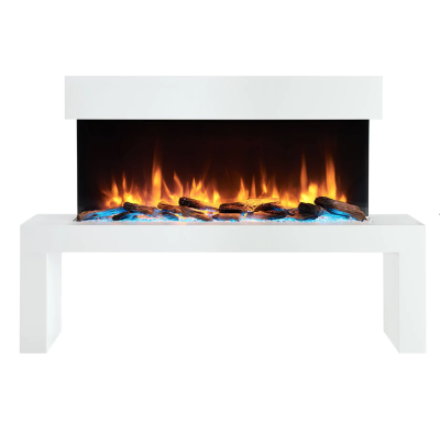 Serena Bench Fireplace with RGB Mood Lighting DIY Kit