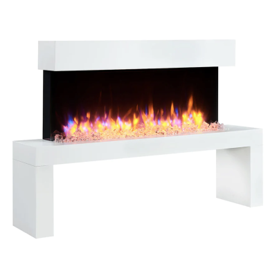 Serena Bench Fireplace with RGB Mood Lighting DIY Kit - Image 9