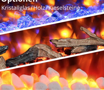 Serena Bench Fireplace with RGB Mood Lighting DIY Kit - Image 6
