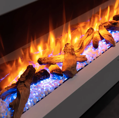 Serena Bench Fireplace with RGB Mood Lighting DIY Kit - Image 7