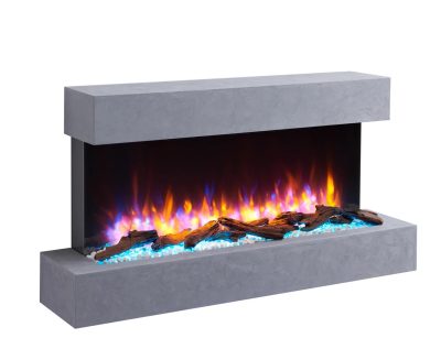 Sierra Beton Wall Hanging Fireplace Grey