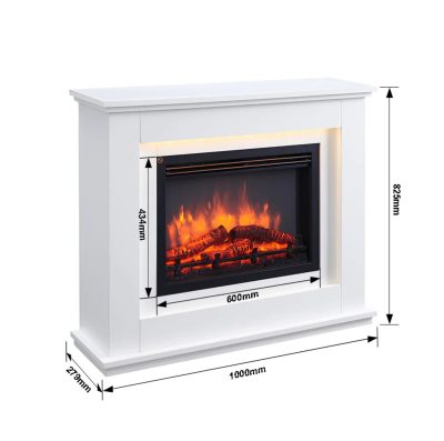 Vania Fireplace Mantle with RGB Mood Lighting DIY Kit - Image 4