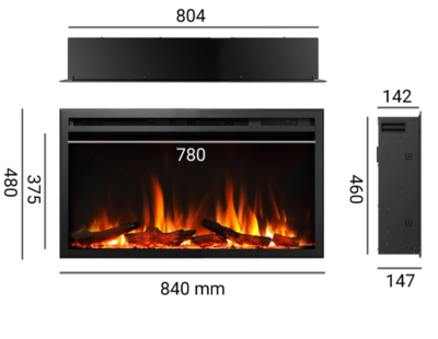 Incognito VisionHD Linear E Fireplace 33inch - Image 3