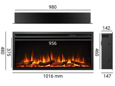 Incognito VisionHD Linear E Fireplace 40inch - Image 2