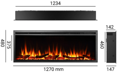 Incognito VisionHD Linear E Fireplace 50inch - Image 2