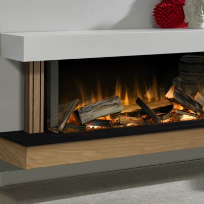 Slat Wood Welford 135cm Fireplace Suite