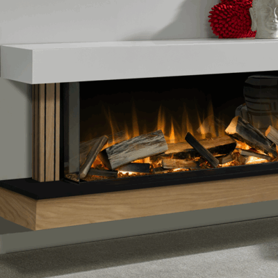 Slat Wood Welford 135cm Fireplace Suite