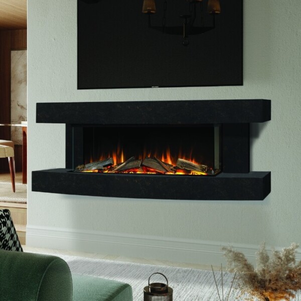 Black Onyx Cubbington 135cm Suite Fireplace