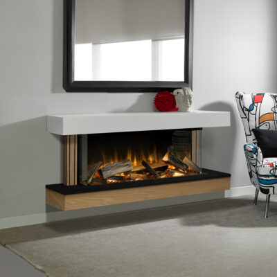 Slat Wood Welford 135cm Fireplace Suite - Image 3