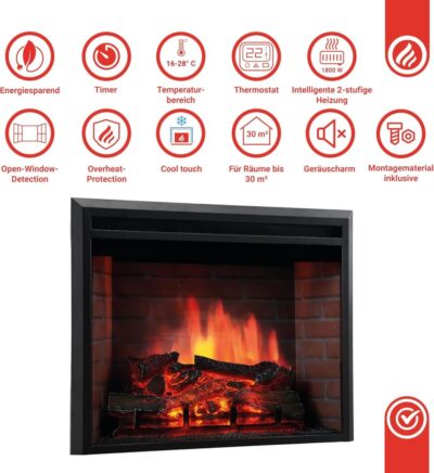 Electric Fireplace Lucas Fusion Fireplace Insert 23 - Image 5