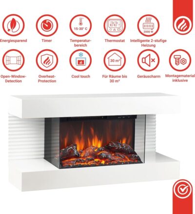 Wall Mounted Fusion Fireplace Liza - Image 2
