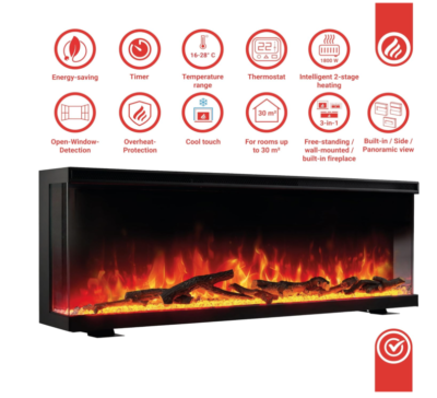 Leanne Fusion Electric Fireplace 70 - Image 6