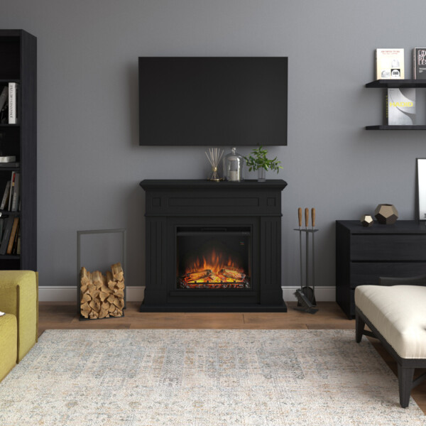 Tagu Larsen Deep Black Mantlepiece PowerFlame