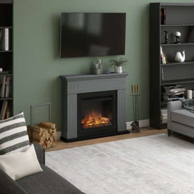 Larsen Solid Grey Mantlepiece Powerflame - Image 2