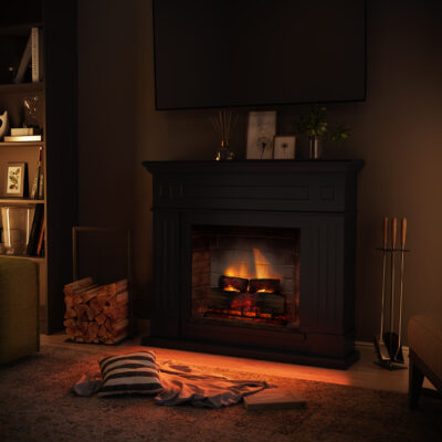Larsen Deep Black Mantlepiece New Gen PowerFlame 2 - Image 2