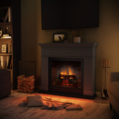 Larsen Solid Grey Mantlepiece New Gen PowerFlame 2 - Image 5