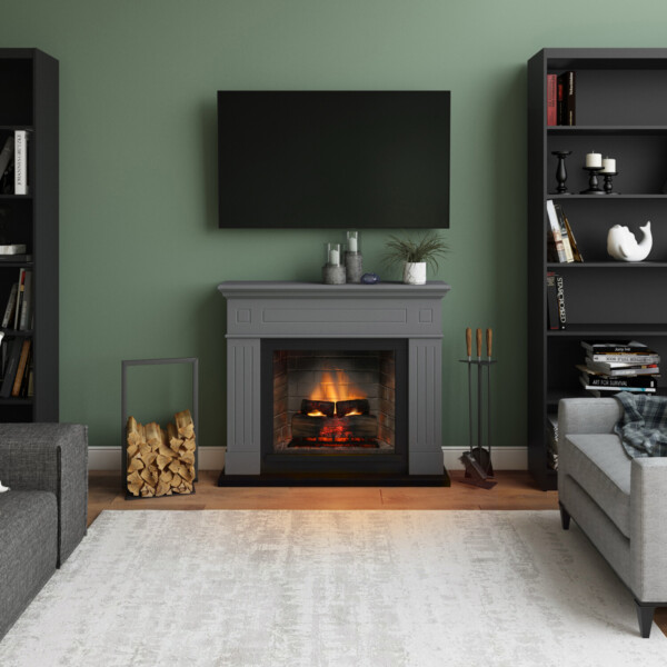 Tagu Larsen Solid Grey Mantlepiece New Gen PowerFlame 2
