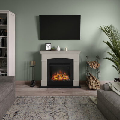 Helmi Light Beige Mantlepiece PowerFlame