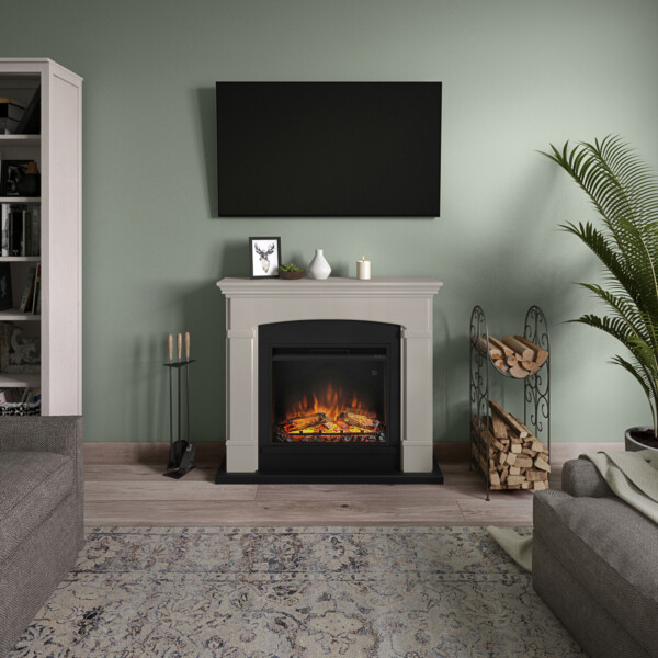Tagu Helmi Light Beige Mantlepiece PowerFlame