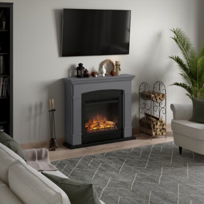 Helmi Solid Grey Mantlepiece PowerFlame - Image 2