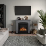 Helmi Solid Grey Mantlepiece PowerFlame