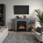 Tagu Helmi Solid Grey Mantlepiece PowerFlame
