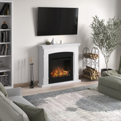 Helmi Pure White Mantlepiece PowerFlame - Image 3