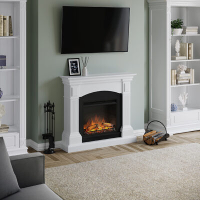 Magna Pure White Mantlepiece Powerflame - Image 2