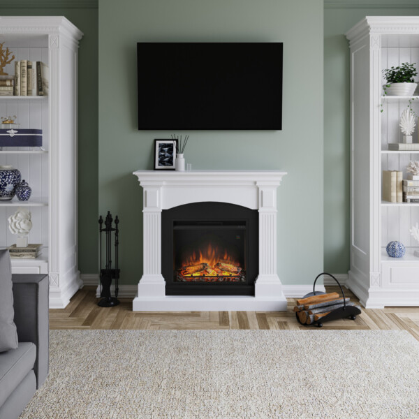 Tagu Magna Pure White Mantlepiece PowerFlame