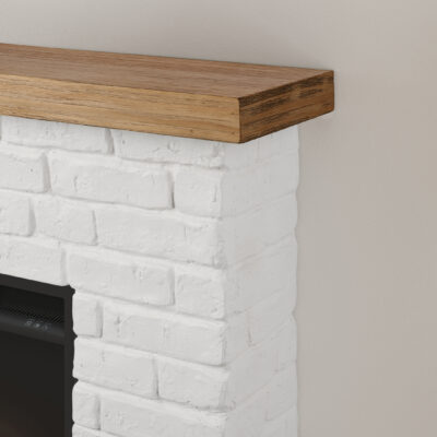 Rolf Grey White Brick Look Natural Wood Top Powerflame - Image 6