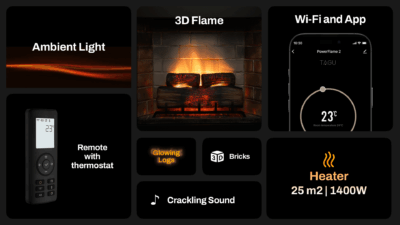 Rolf Grey Concrete Natural Wood Top Powerflame 2 - Image 11