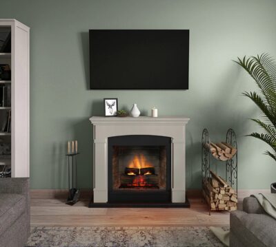Helmi Light Beige Mantlepiece New Gen PowerFlame 2