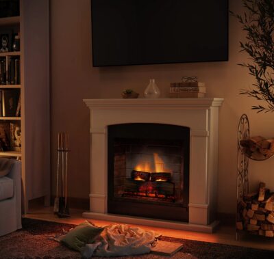 Helmi Light Beige Mantlepiece New Gen PowerFlame 2 - Image 2