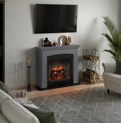 Helmi Solid Grey Mantlepiece New Gen PowerFlame 2 - Image 2