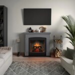 Tagu Helmi Solid Grey Mantlepiece New Gen PowerFlame 2