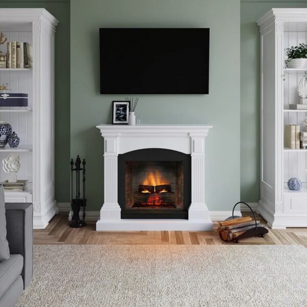 Tagu Magna Pure White Mantlepiece PowerFlame 2