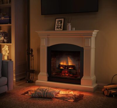 Magna Pure White Mantlepiece Powerflame 2 - Image 2