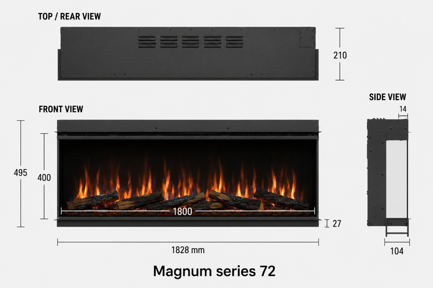 Magnum 72 E Fireplace - Image 2
