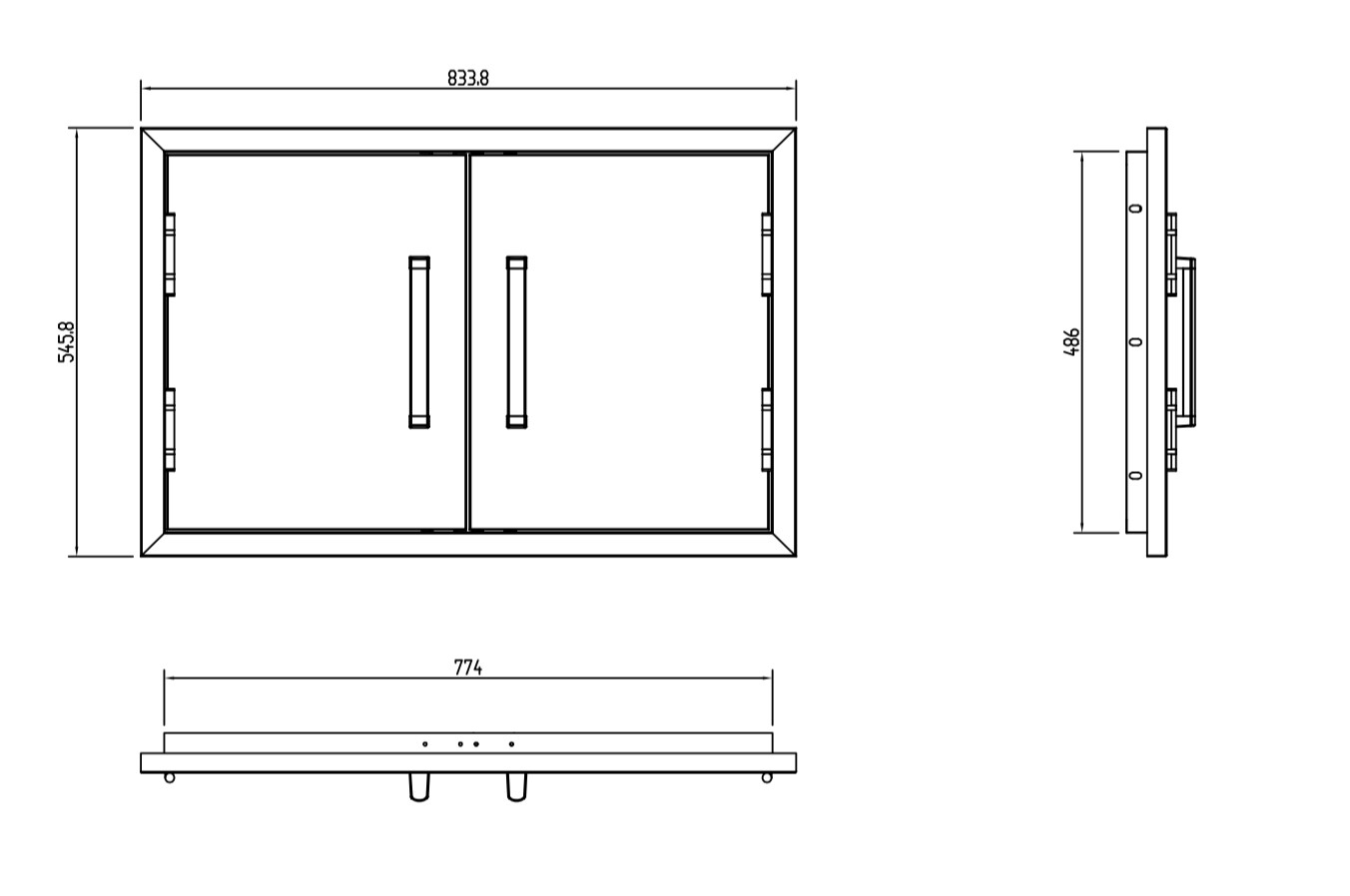 Tahuna Double Door Cabinet – 304 Stainless Steel - Image 2