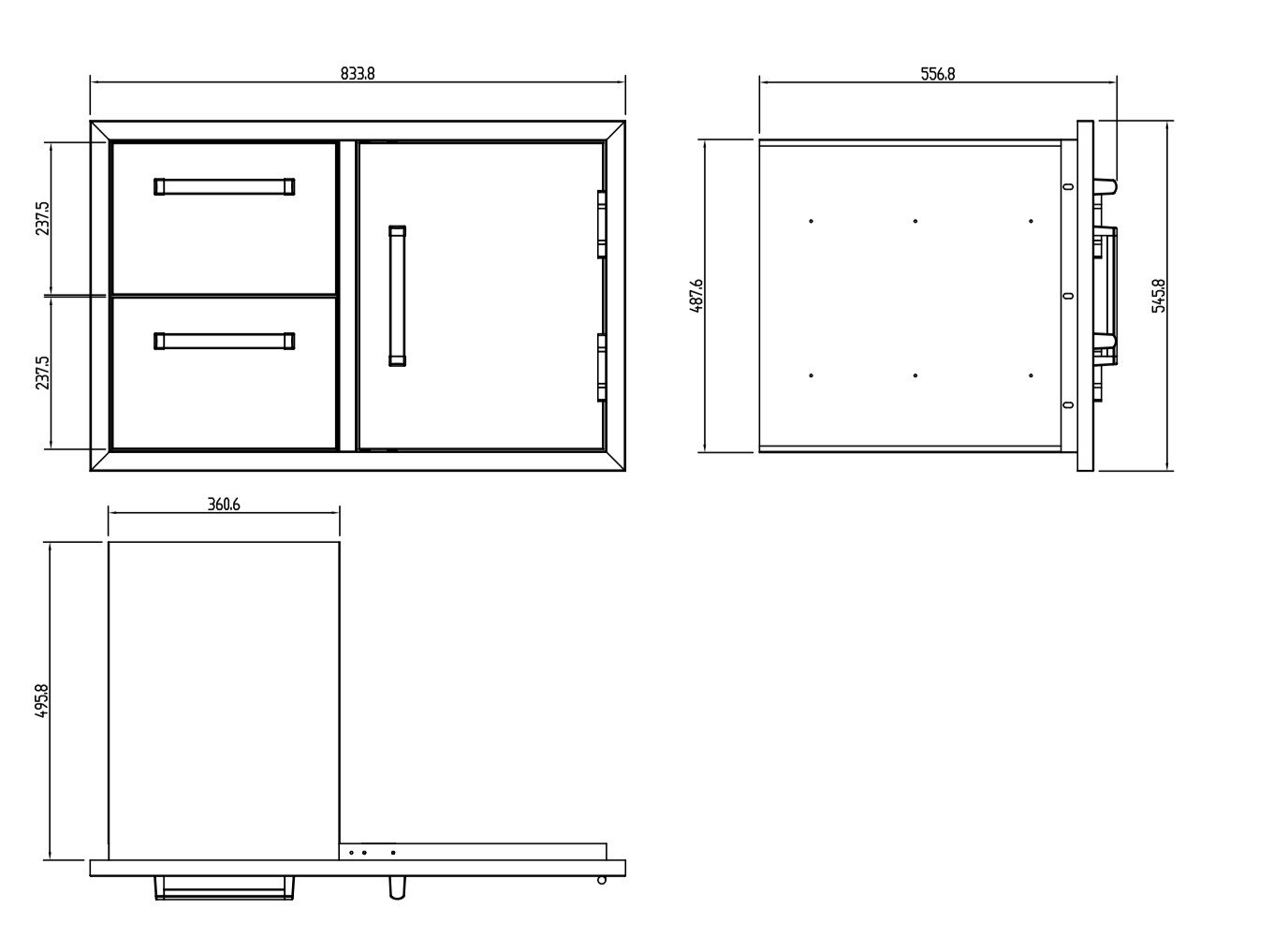 Tahuna Door & Drawer Combo Unit – 304 Stainless Steel - Image 2